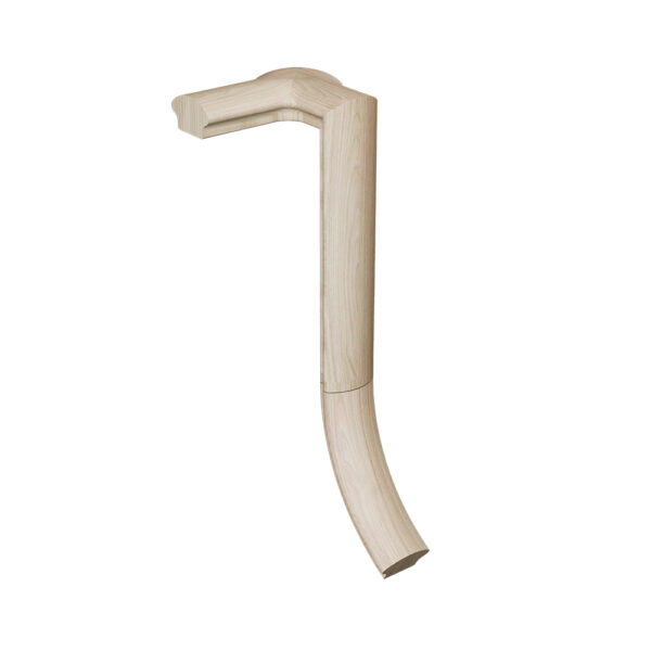 7581 – 2 Rise Left Hand Gooseneck with Cap Wood Handrail Fitting