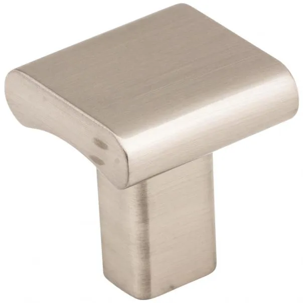 1" Overall Length Square Park Cabinet Knob
