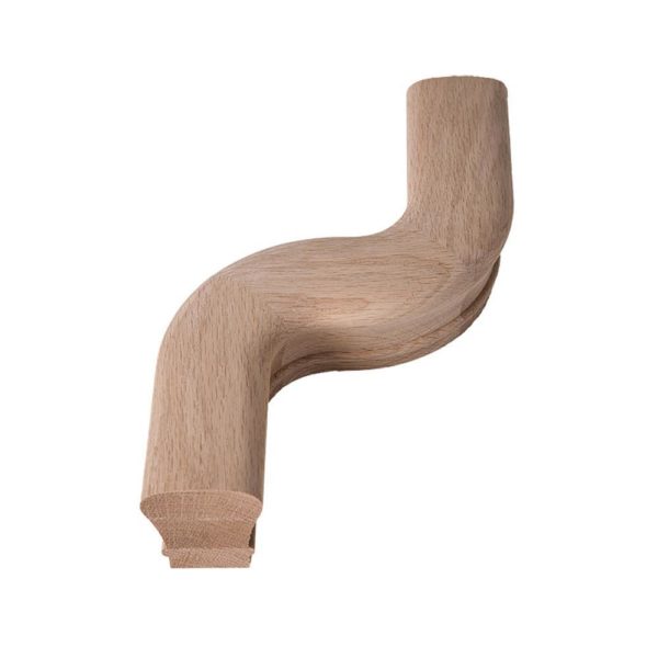 7022-L Left S-Turn Wood Handrail Fitting
