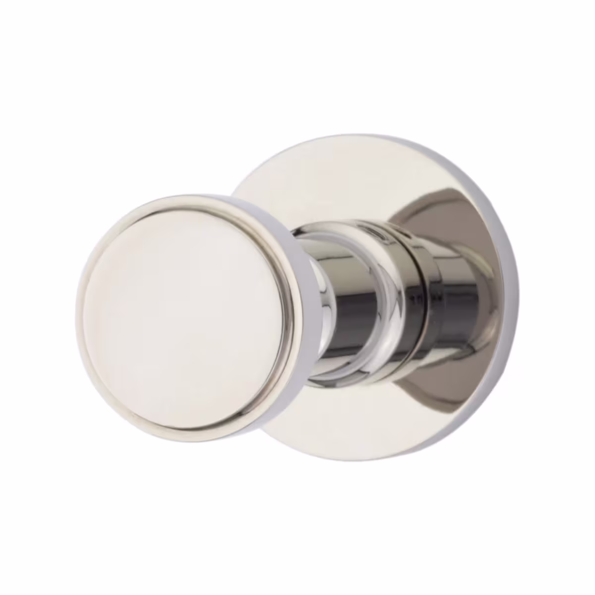 Transitional Brass Single Hook with Rosette