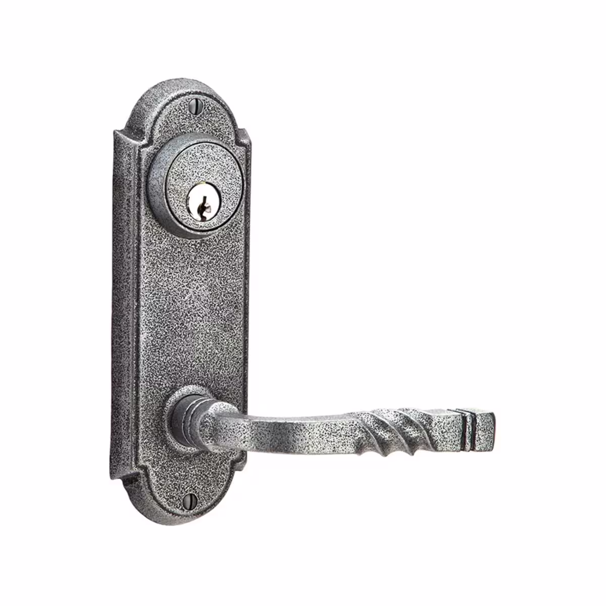 Wrought Steel #5 Keyed 3-5/8" C-to-C Sideplate Lock