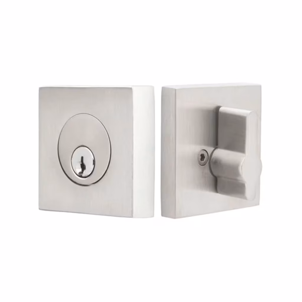 Square Stainless Steel Keyed Deadbolt