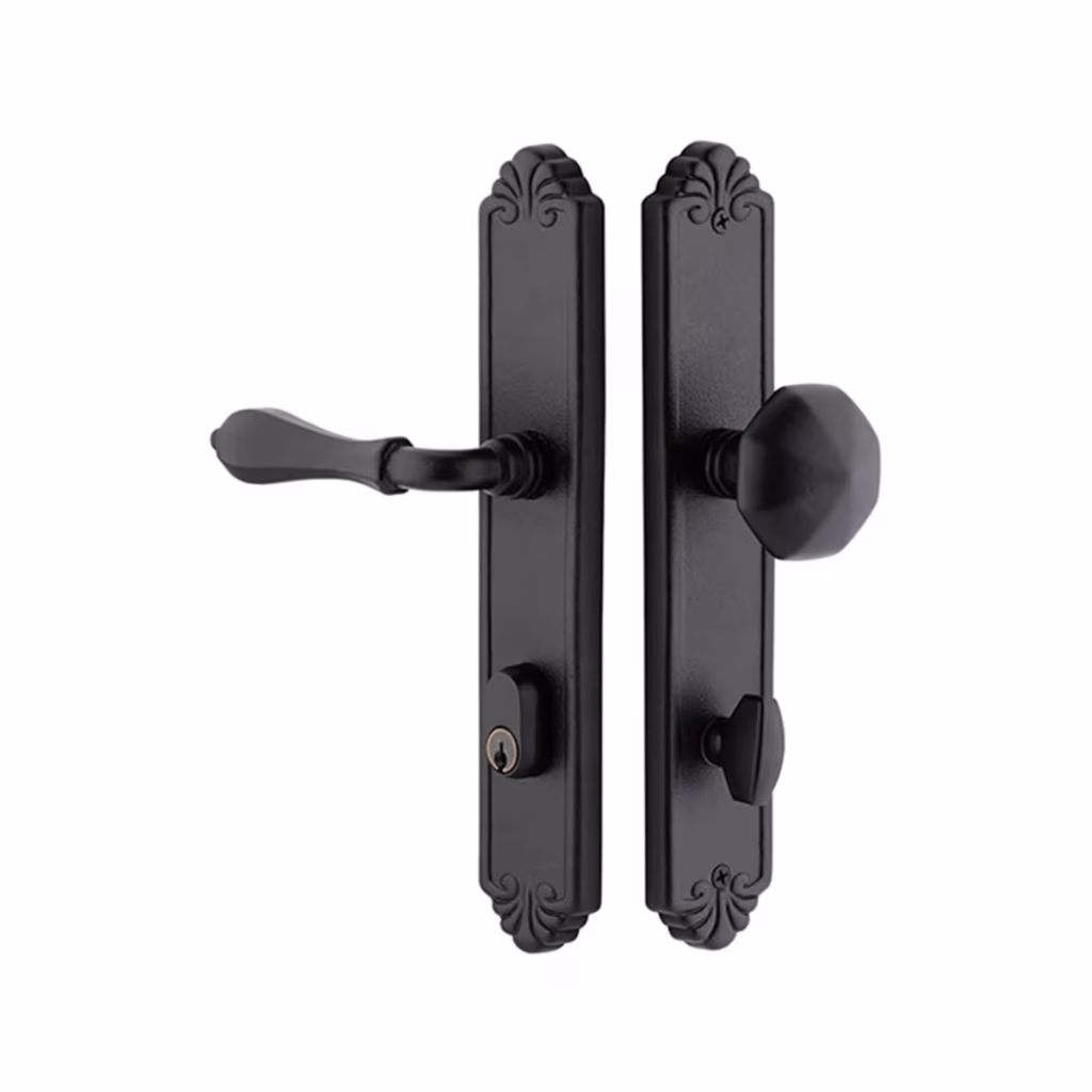 Tuscany Bronze Keyed Stretto 2" x 10-1/2" Narrow Trim Sideplate Lock