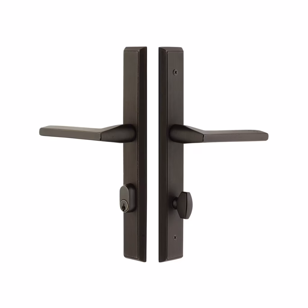 Sandcast Bronze Rectangular Stretto Keyed 11" Overall Narrow Trim Sideplate Lock