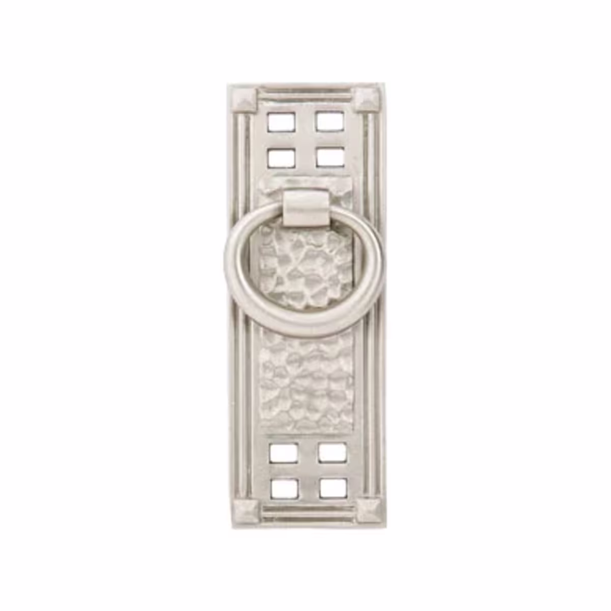 Hammered Vertical Ring Cabinet Pull