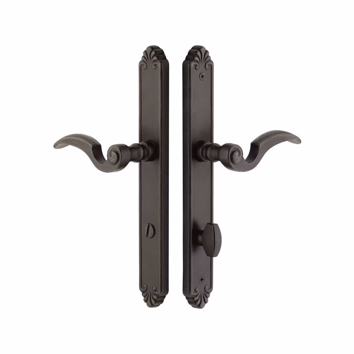 Tuscany Bronze Non-Keyed Stretto 1-1/2" x 11-1/8" Narrow Trim Sideplate Lock